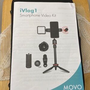 Movo iVlog1 Vlogging Kit for iPhone - Lightning Compatible YouTube Starter Kit -
